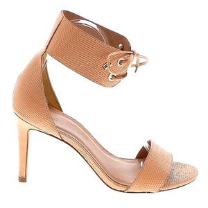 Zimmerman high heeled sandals beige tan ankle ties lace up